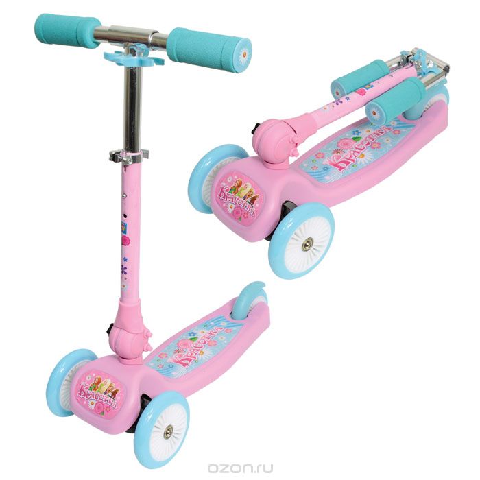 1TOY Самокат детский трехколесный Красотка