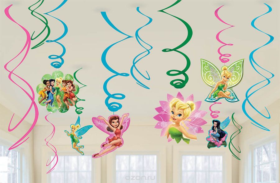 Amscan Спираль Disney Феи 12 шт