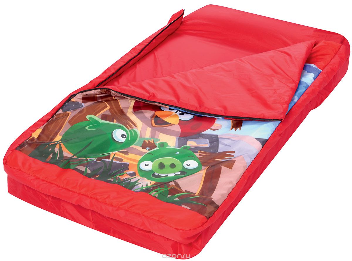 Bestway Кровать надувная Angry Birds, со спальным мешком.