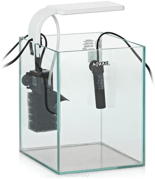 Aквариум Aquael "Shrimp Set Smart Led Plant Ll 10", с освещением, цвет: белый, 10 л